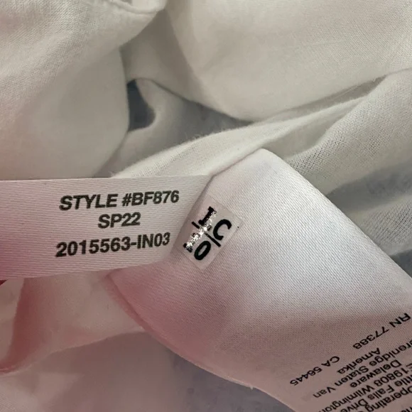 J. Crew Poplin Puff Sleeve Blue Striped Tiered Midi Ruffle Dress Size 4 GUC! - Picture 15 of 16